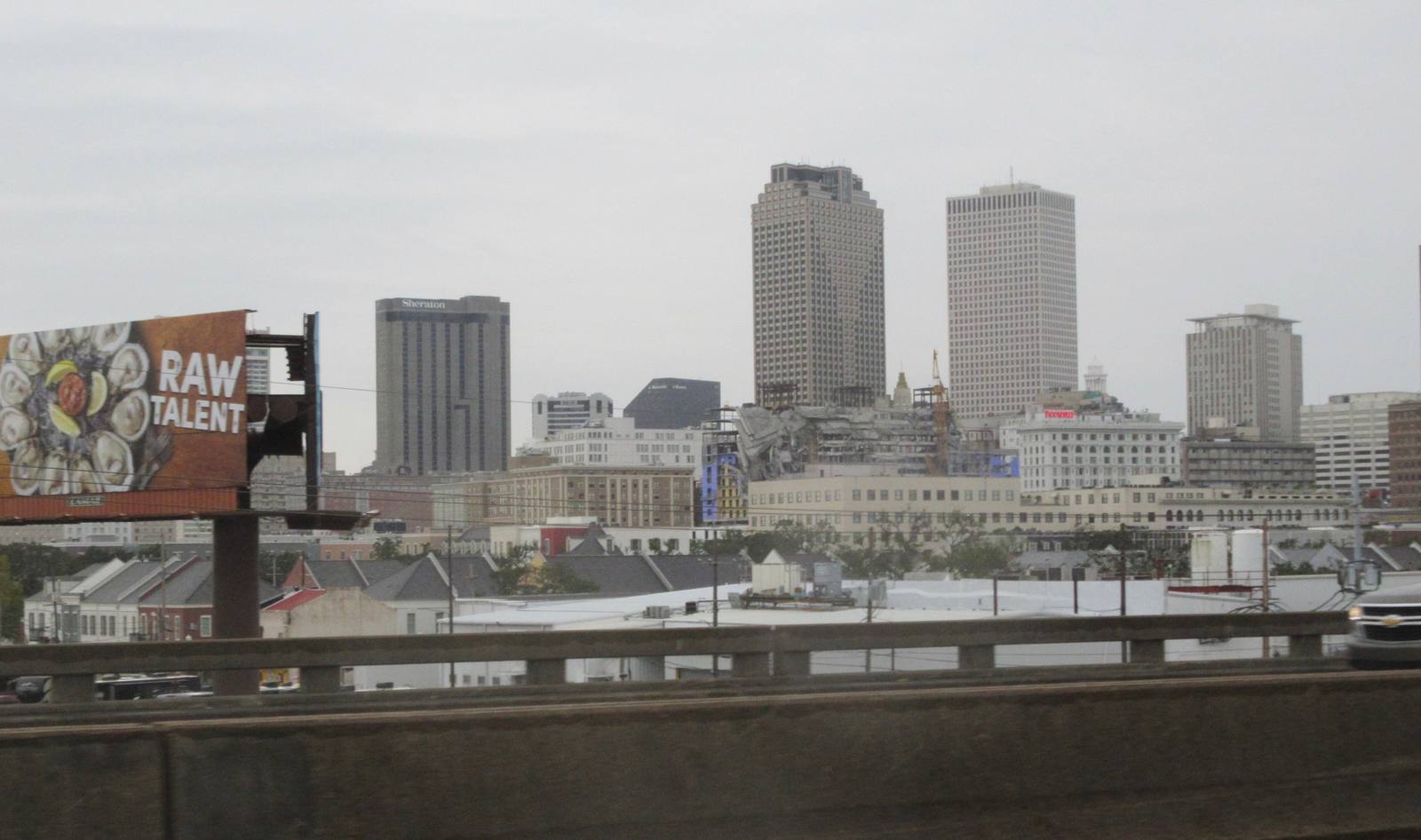 The New Orleans skyline from Interstate 10. A GoFundMe page is raising money for funeral expenses for Daniels, the mother of an adopted son, Noah.