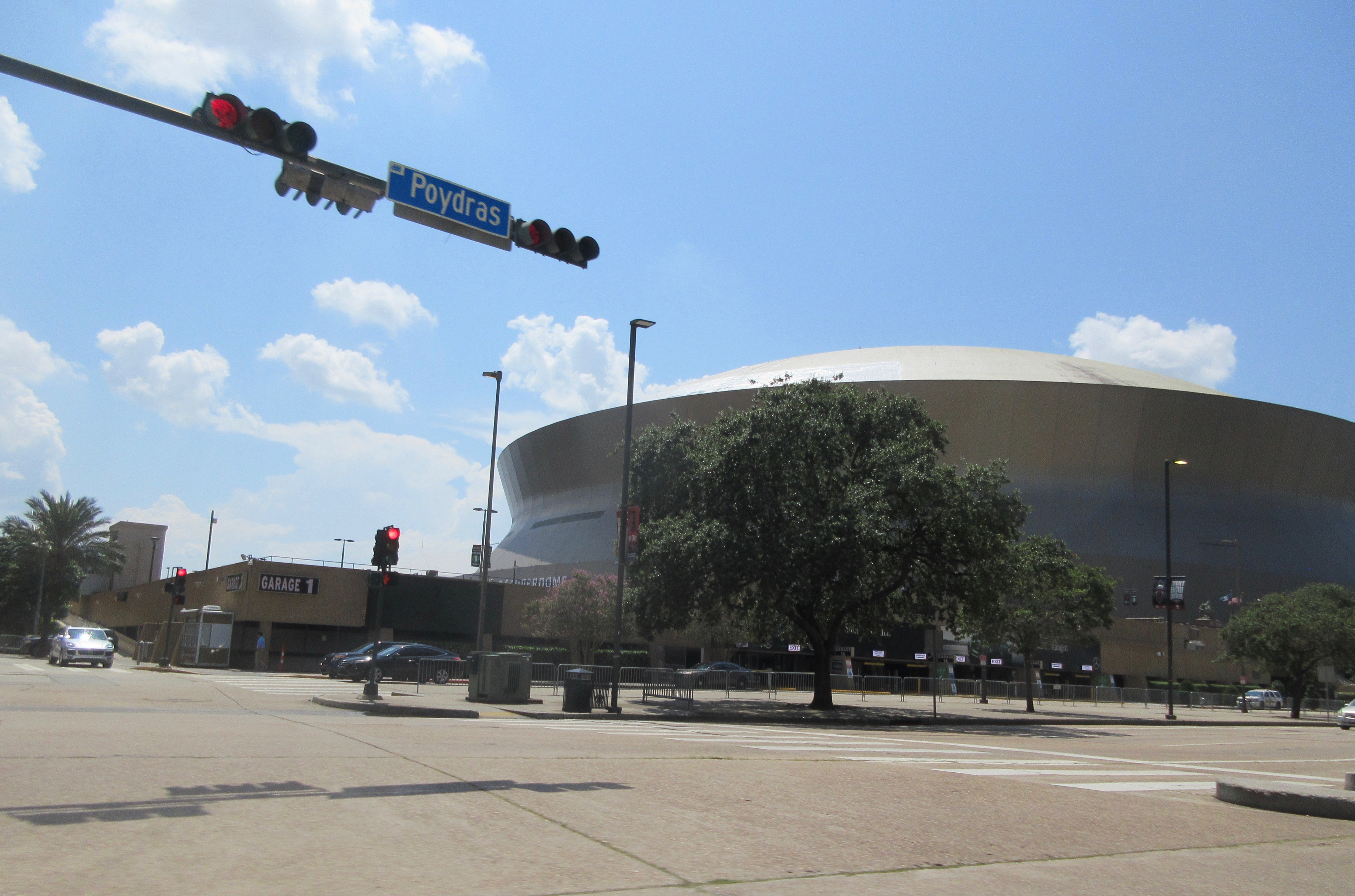Poydras Street by the Superdome. Chris Olave practiced fully Friday and is expected to play against Minnesota.