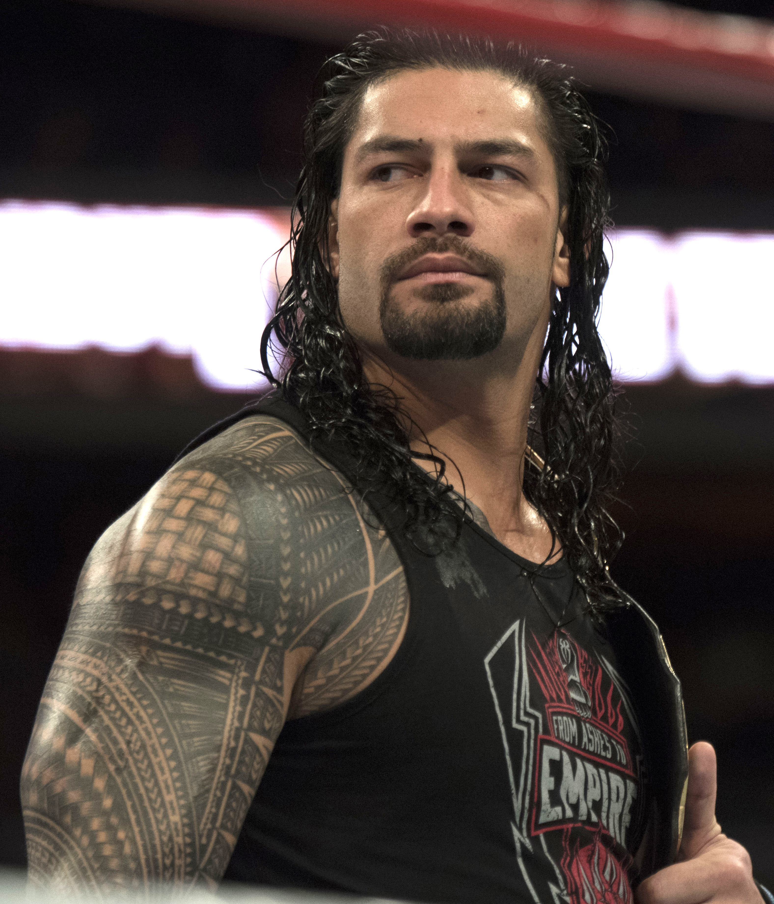 Reigns at WWE’s 14th annual Tribute to the Troops event in Washington in 2016.